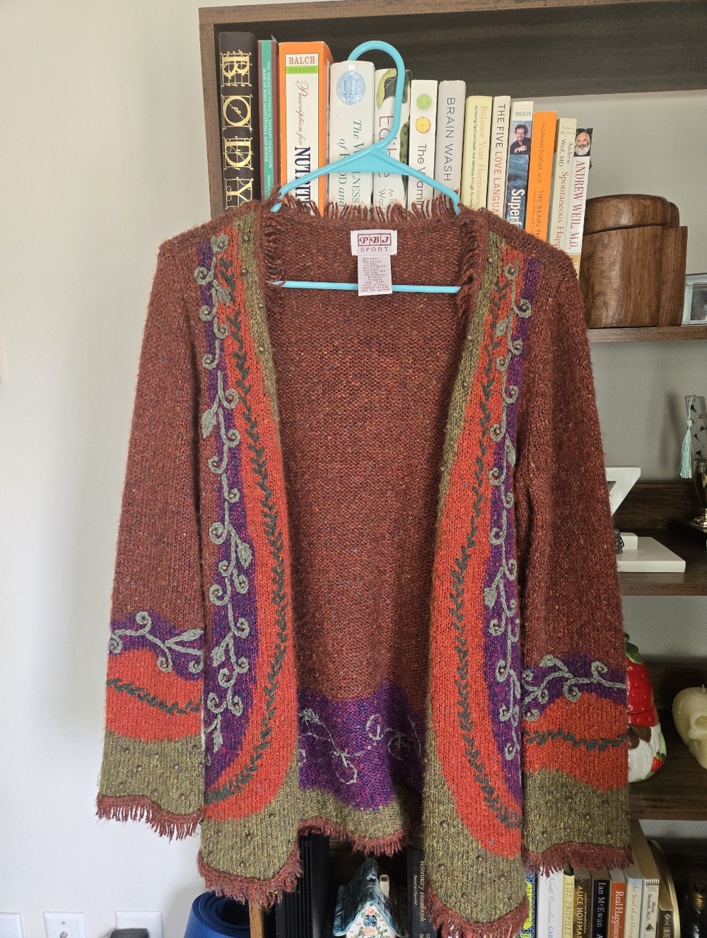PBJ Sport Multicolor Whimsical Cardigan